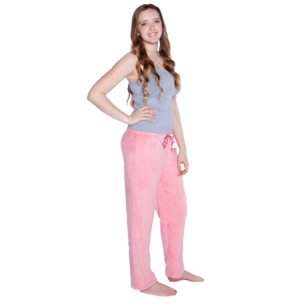 Plush Pajama Pants Pink