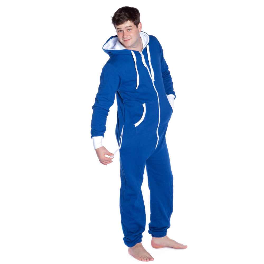 Royal Blue Hooded Jumpsuit Onesie for Men & Women
