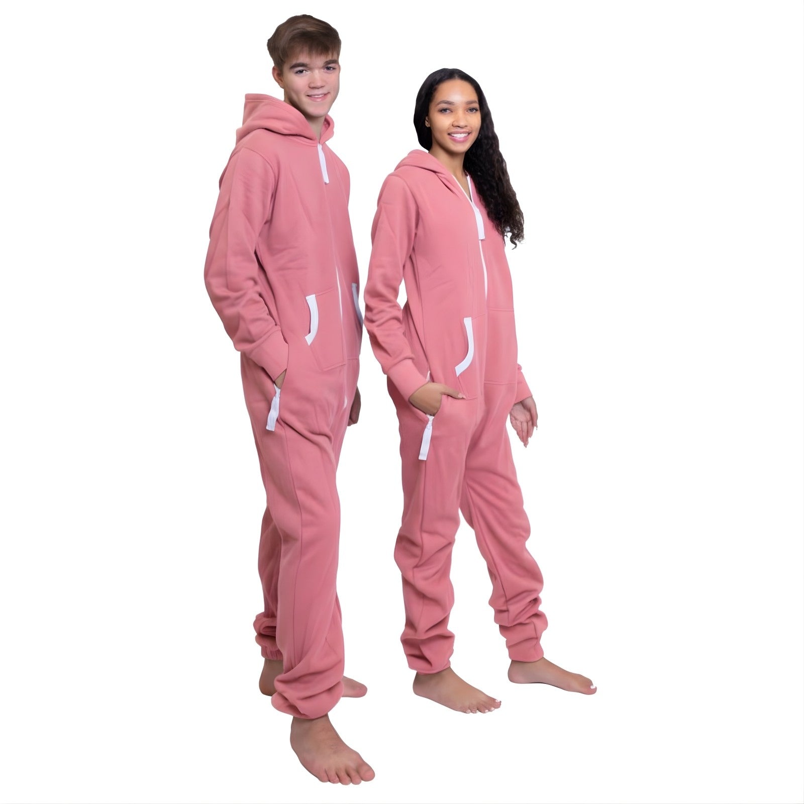 Pink Hooded Onesie Jumpsuit |Tracksuit for Adults |One-Piece