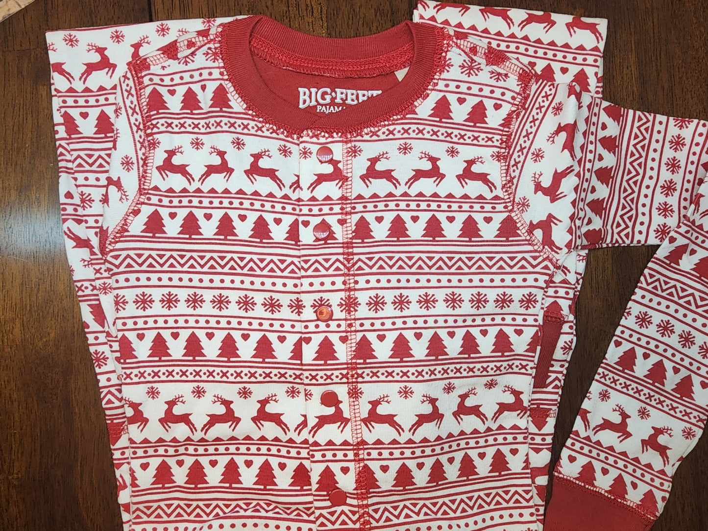 Funny Onesie Union Suit Kids Pajamas Sign on Rear, "HEADIN For The NAUGHTY List"