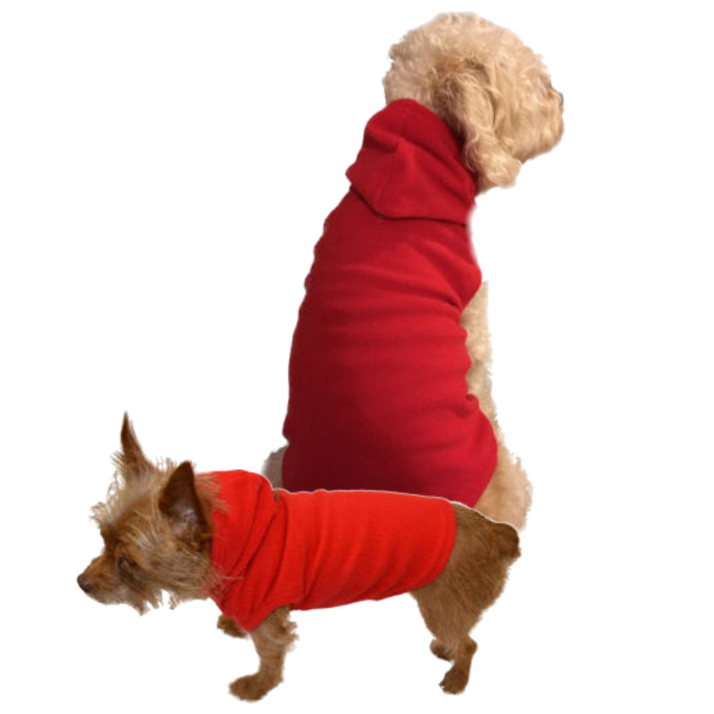 Pet Red Fleece Hoodie Pjs for Dogs & Cats