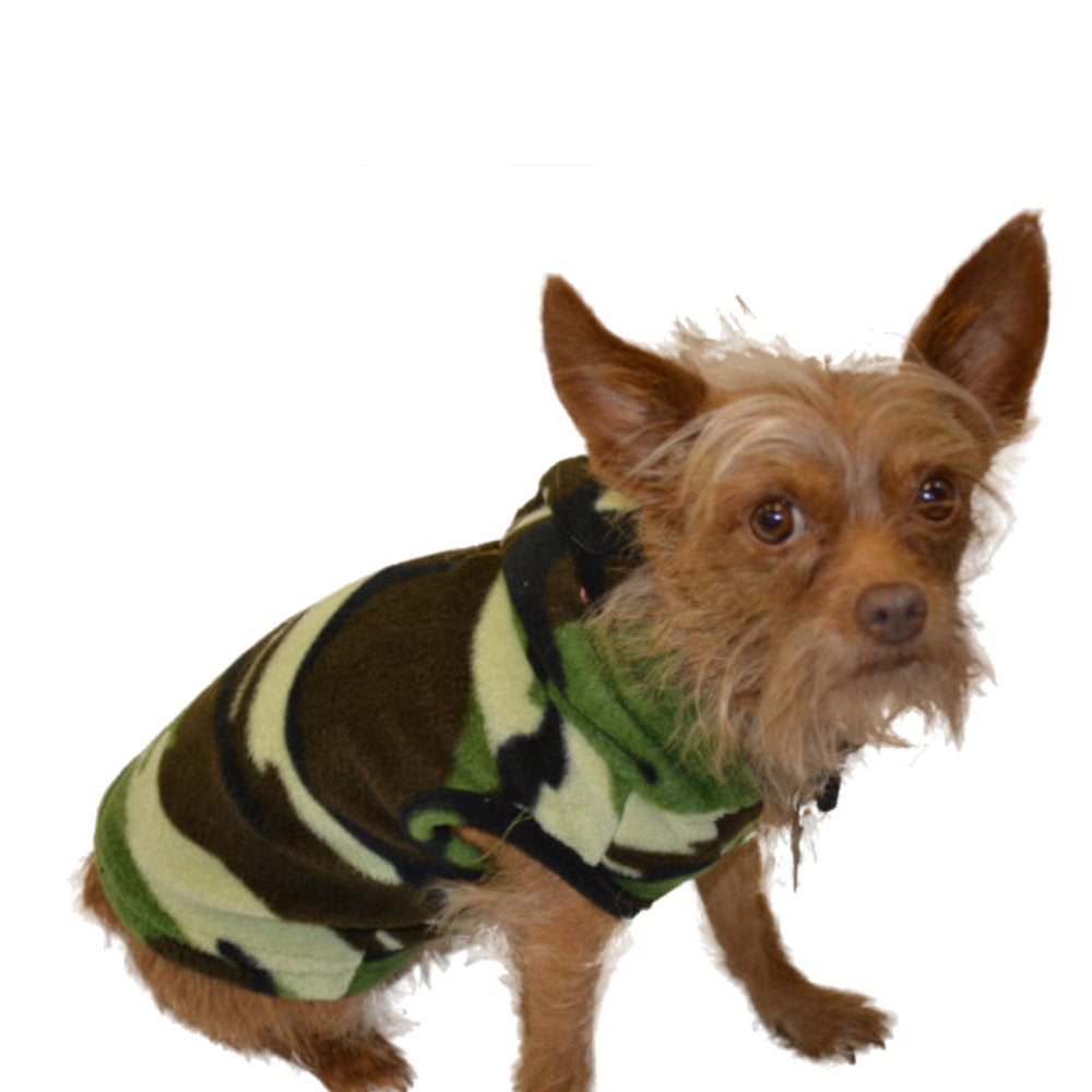 Pet Camouflage Micro Fleece Hoodie for Dogs & Cats
