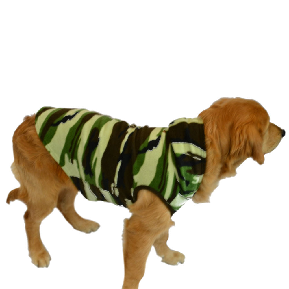 Pet Camouflage Micro Fleece Hoodie for Dogs & Cats