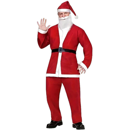 Santa Claus Costume 5 pc Set for Adults