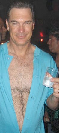 Actor celebrity Patrick Warburton at a party wearing Big Feet Pajamas from the Jersey Knit collection