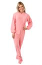 Pink Micro-Polar Fleece Onesie Footie Pajamas for Adults: Big Feet Onesies  & Footed Pajamas