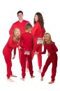 Men's & Women's Red Unisex Union Suit With Funny Butt Flap DANGER —  BLASTING AREA, XS–XXL: Big Feet Onesies & Footed Pajamas