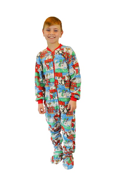 Winter Fun Christmas Adult Onesie Pajamas With Hood for Men