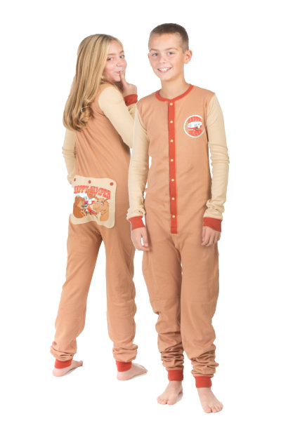 kasteel Disciplinair badge Kids Happy Camper Bear & Moose Union Suit Pajamas: Big Feet Onesies &  Footed Pajamas